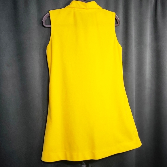 Vintage 70s Hand-embroidered Terrycloth Mini Dress/ Cover-up- Size Medium - Picture 5 of 5